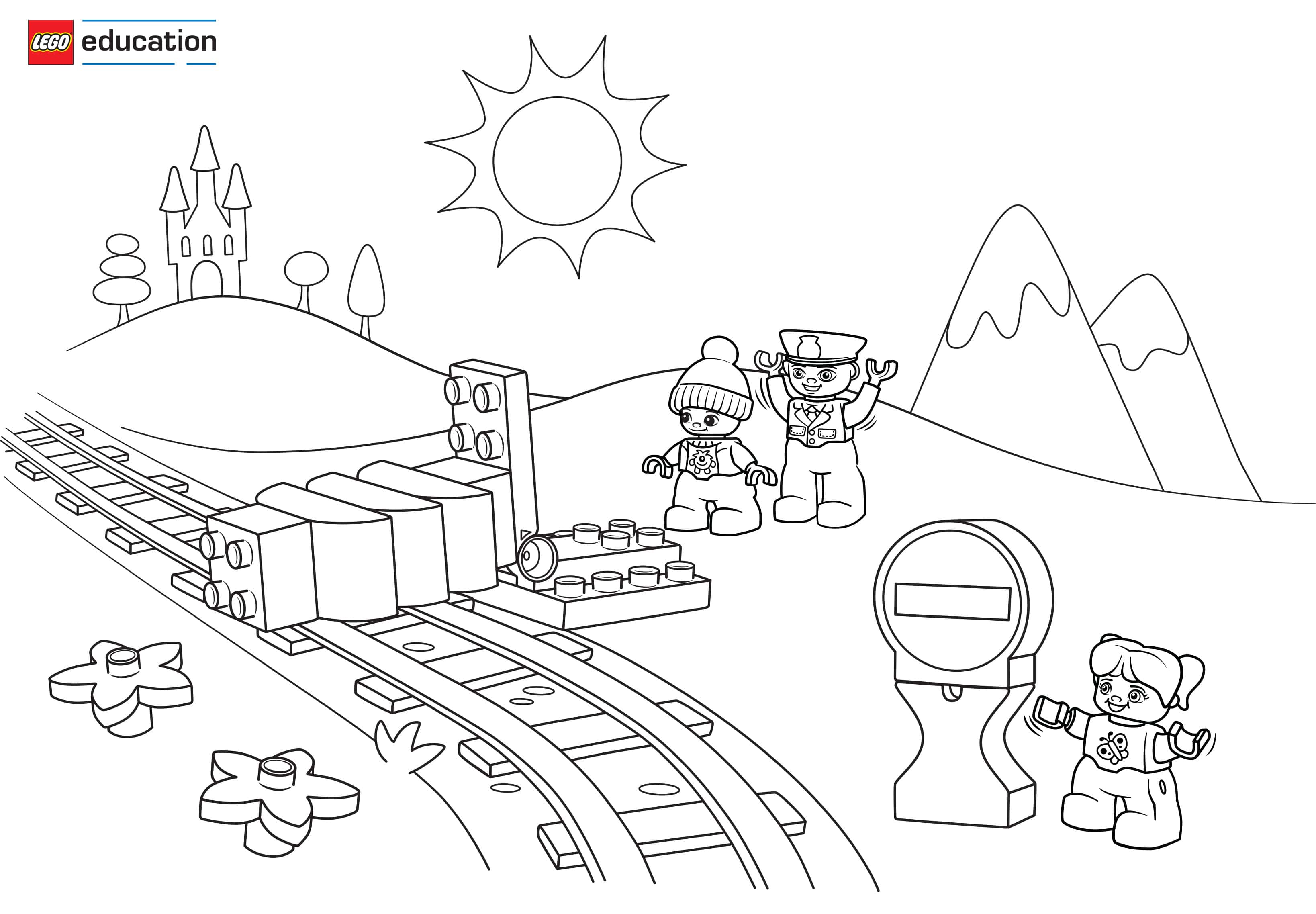 Preschool Coloring Pages Support Lego Education